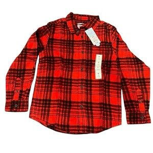 Long Sleeve Flannel Shirt - Boys - Size: M (8)